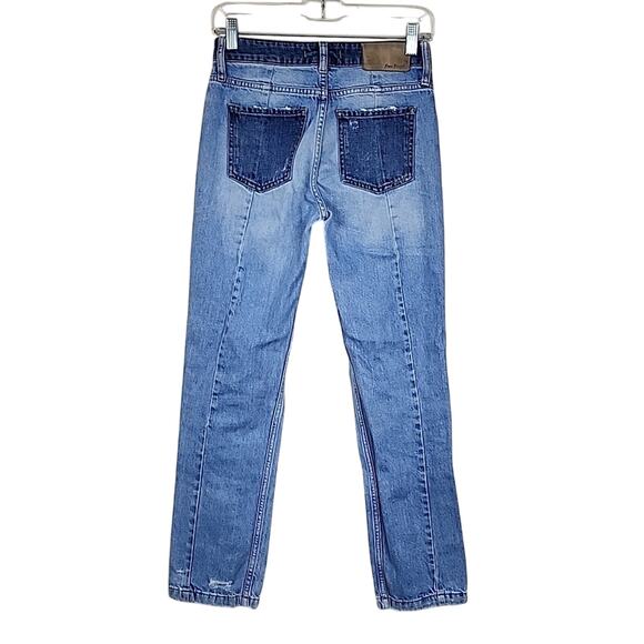 Free People Boho Distressed Size 24 Blue Jeans - Picture 6 of 13